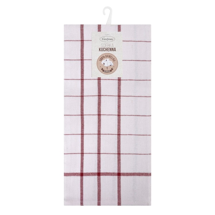 Ściereczka Kuchenna 50x70cm 100% Bawełna Check Czerwona Eurofirany