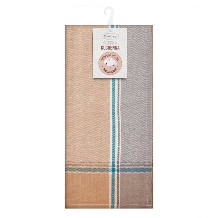 Ściereczka Kuchenna 50x70cm 100% Bawełna Olivia 1 Beż + Niebieski Eurofirany