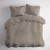 Pościel z Falbaną 160x200 + 2 Poszewki 100% Bawełna Pure Taupe Detexpol