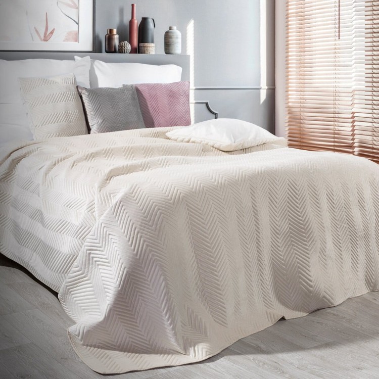 Narzuta Velvet 220x240 Sofia Kremowa Eurofirany
