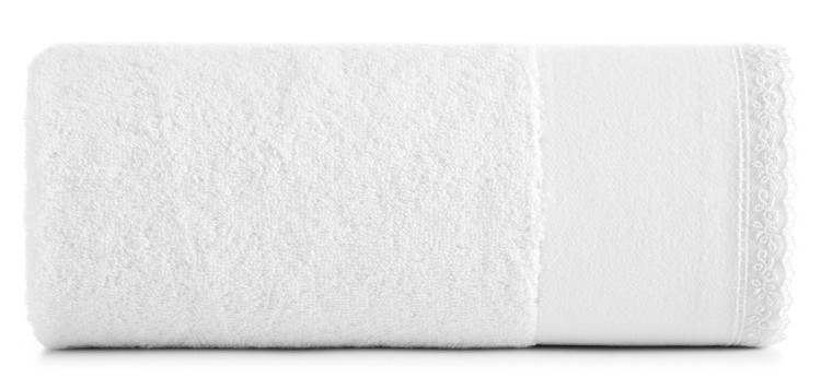 Ręcznik z Bordiurą 70x140 500g 100% Bawełna EMI Biały Eurofirany