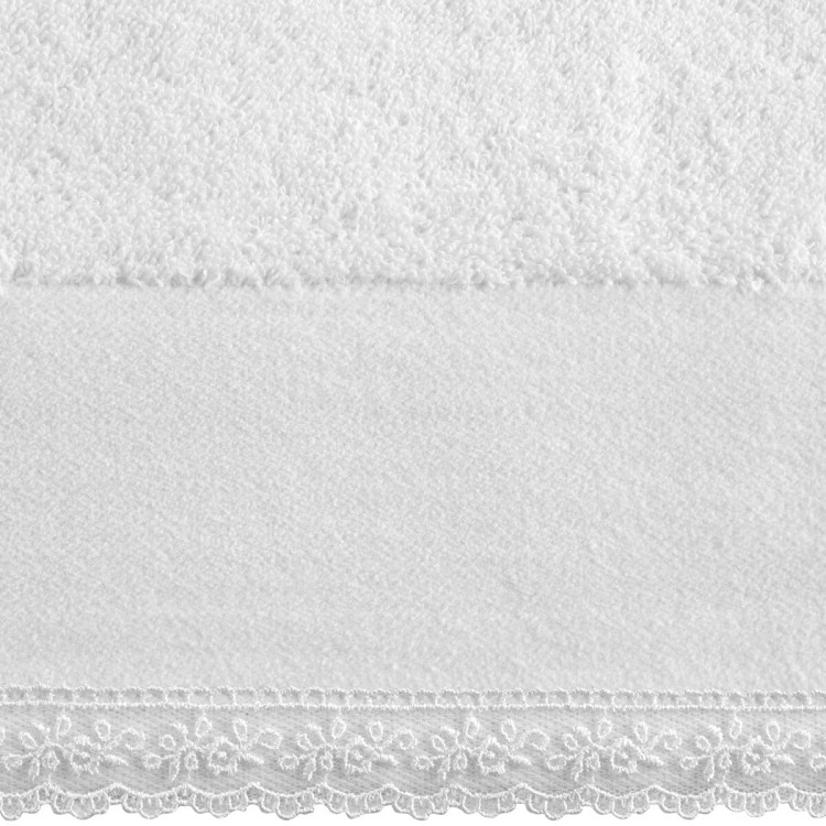 Ręcznik z Bordiurą 70x140 500g 100% Bawełna EMI Biały Eurofirany