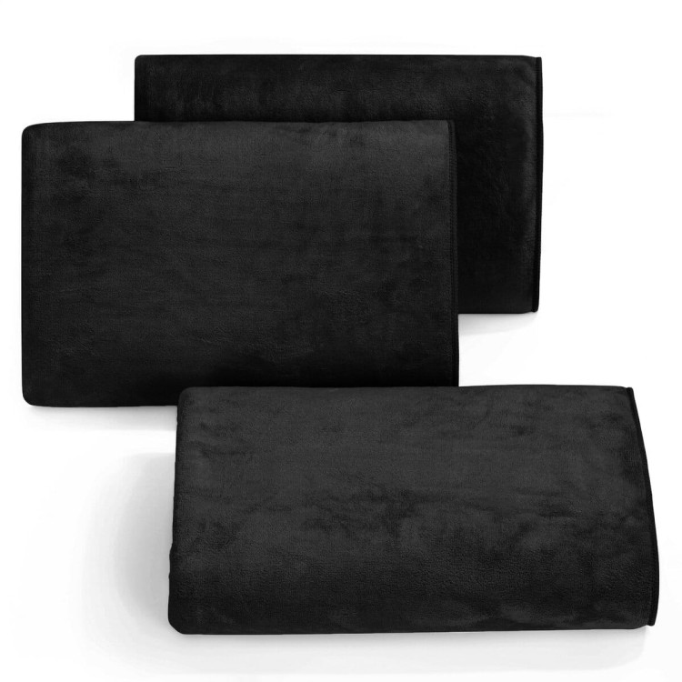 Ręcznik 30x30 380g Szybkoschnący z Mikrofibry AMY Czarny Eurofirany