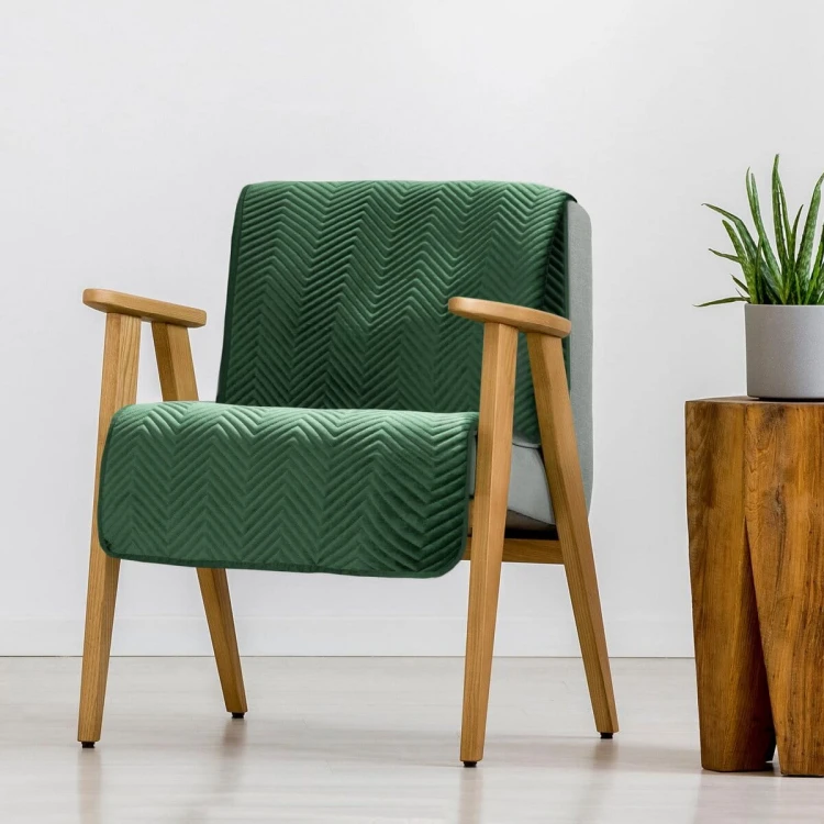 Narzuta Velvet 70x160 Sofia Ciemna Zieleń Eurofirany
