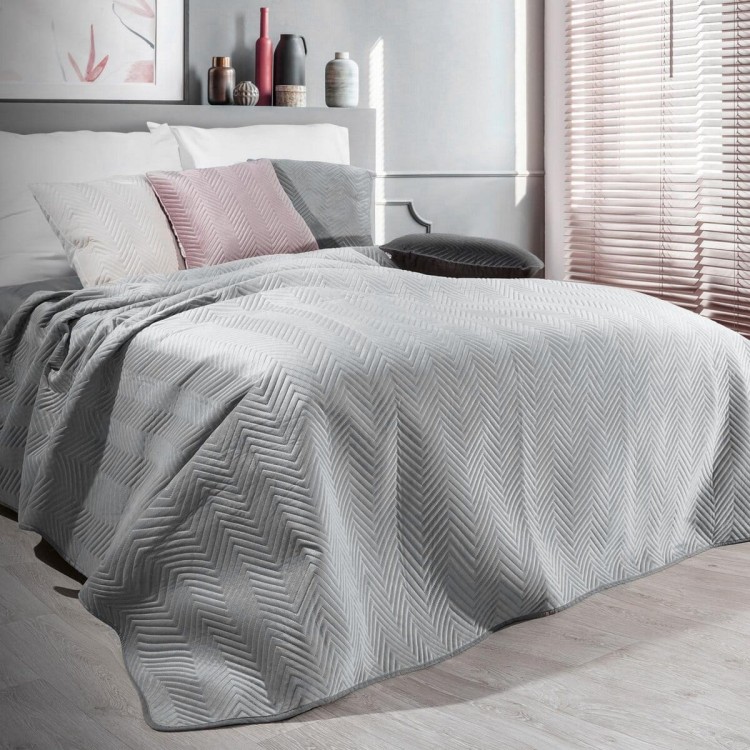 Narzuta Velvet 170x210 Sofia Srebrna Eurofirany