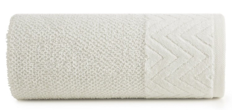 Ręcznik z Bordiurą 50x90 500g 100% Bawełna Loren Kremowy Eurofirany