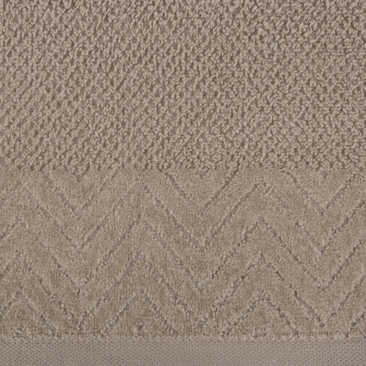 Ręcznik z Bordiurą 50x90 500g 100% Bawełna Loren Beżowy Eurofirany