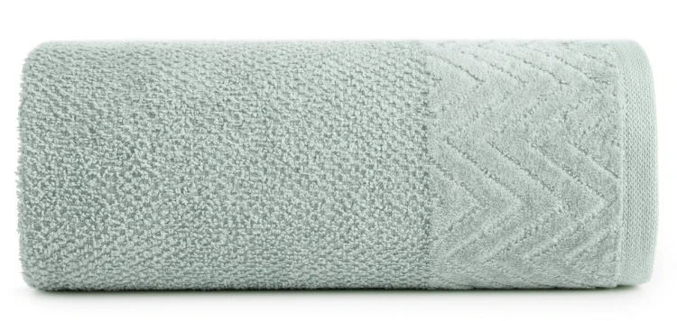 Ręcznik z Bordiurą 50x90 500g 100% Bawełna Loren Miętowy Eurofirany