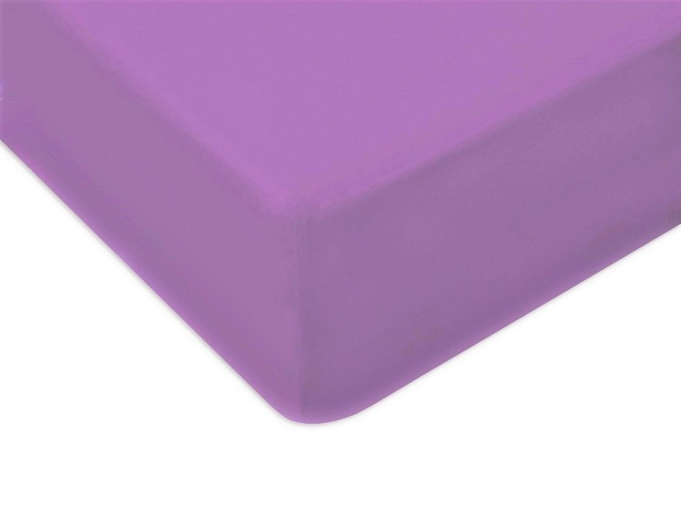 Prześcieradło z gumką 140x200 cm Fiolet Jersey Famitex