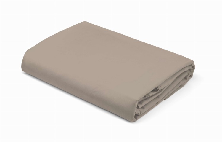 Prześcieradło Satynowe z gumką 90x200 Taupe Pure Detexpol