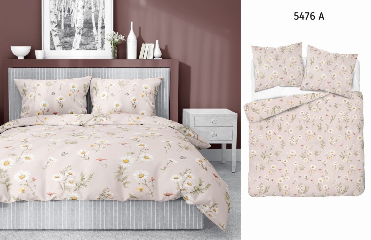 Pościel 220x200 + 2 Poszewki Satyna 100% Bawełna 5476A Detexpol
