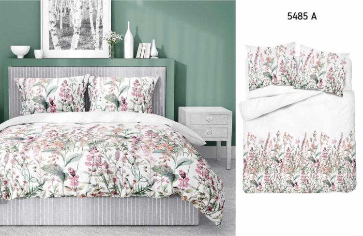 Pościel 220x200 + 2 Poszewki Satyna 100% Bawełna 5485A Detexpol
