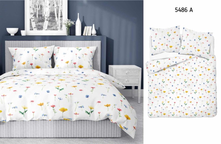 Pościel 220x200 + 2 Poszewki Satyna 100% Bawełna 5486A Detexpol