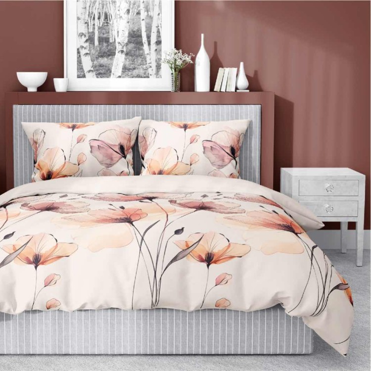 Pościel 160x200 + 2 Poszewki Satyna 100% Bawełna 5492A Detexpol