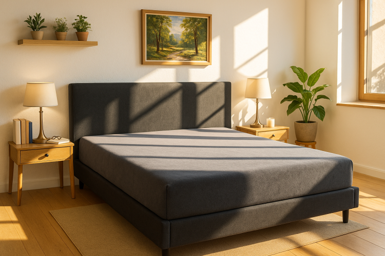 Prześcieradło z gumką 90x200 cm Szare ciemne Frotte Delta