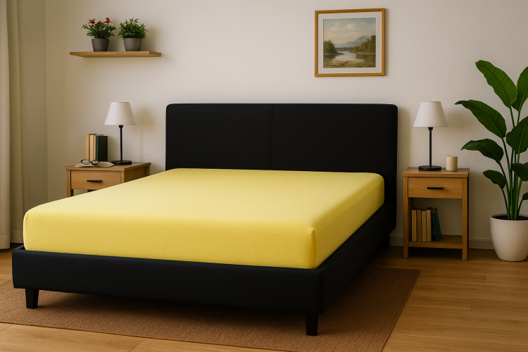 Prześcieradło z gumką 100x200 cm Bananowe Frotte Famitex