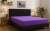 Prześcieradło z gumką 160x200 cm Fioletowe Frotte Delta