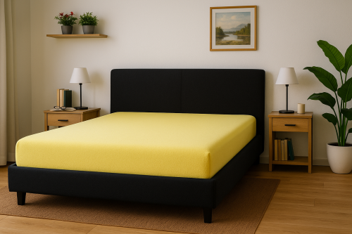 Prześcieradło z gumką 160x200 cm Bananowe Frotte Famitex