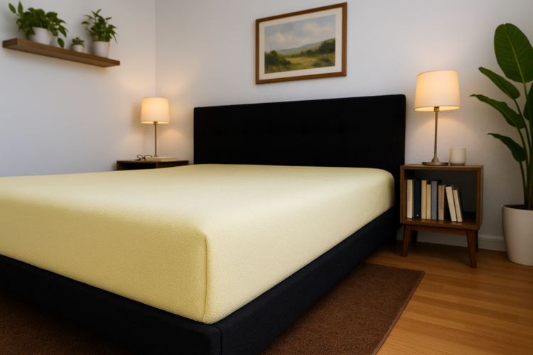 Prześcieradło z gumką 200x220 cm Ecru Frotte Delta