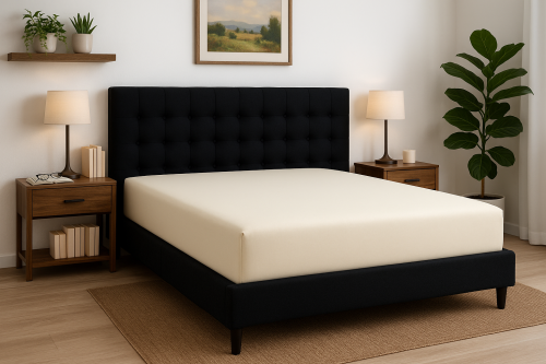 Prześcieradło z gumką 160x200 cm Ecru Jersey Famitex