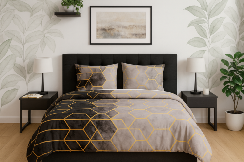 Pościel 220x200cm + 2 Poszewki 100% Bawełna P1537 Fabryka Pościeli