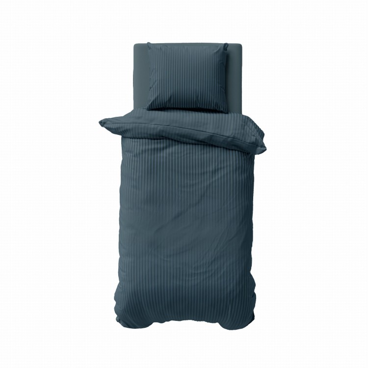 Pościel 140x200 + Poszewka Satyna 100% Bawełna Adamaszek Pure Denim Fabryka Pościeli
