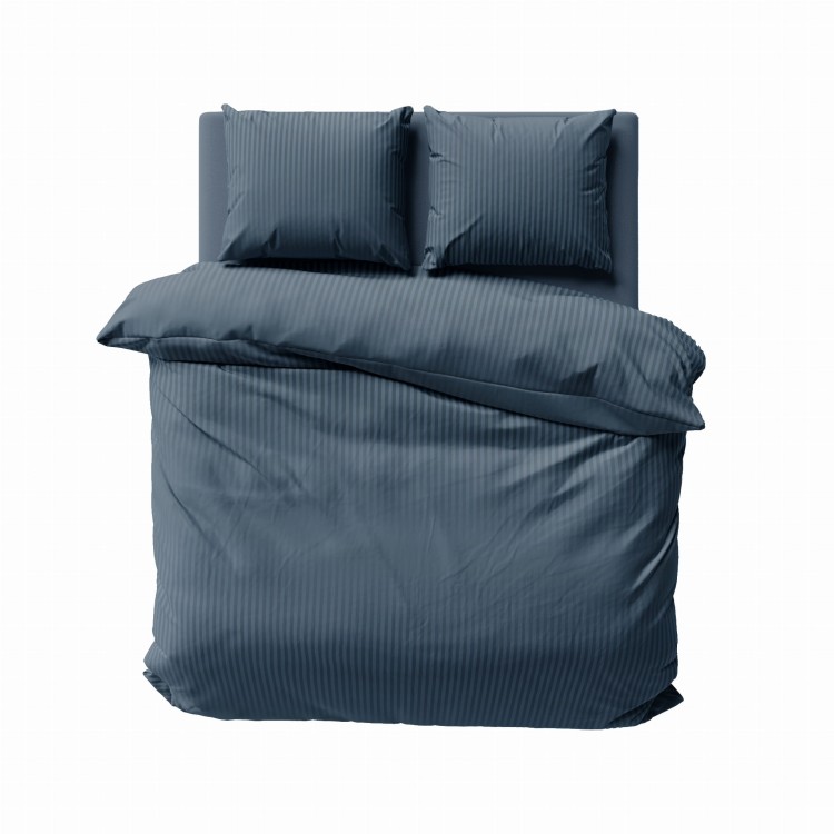 Pościel 180x200 + 2 Poszewki Satyna 100% Bawełna Adamaszek Pure Denim Fabryka Pościeli