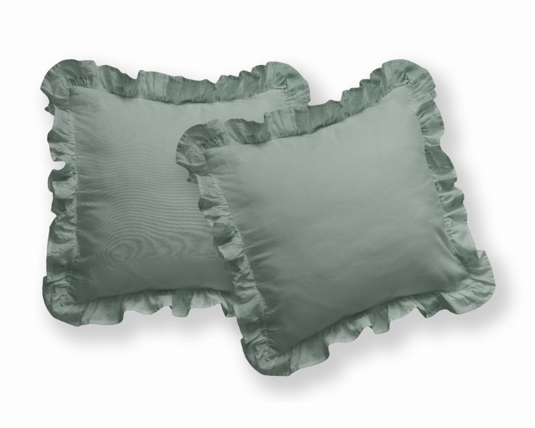 Poszewka z Falbaną 40x40 100% Bawełna Pure Miętowa Detexpol