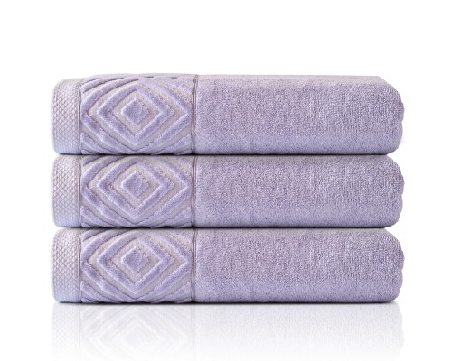 Ręcznik z Bordiurą 100x150cm 550g 100% Bawełna Paula Lilac Detexpol