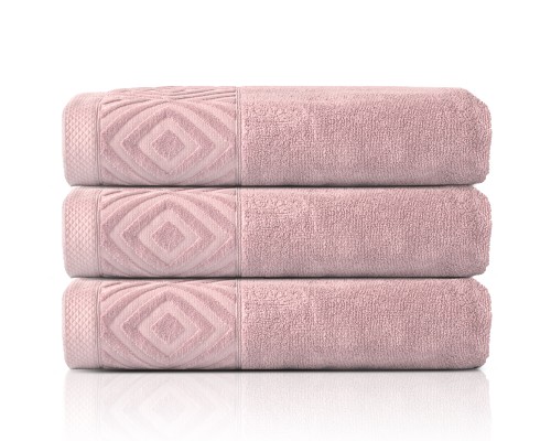 Ręcznik z Bordiurą 100x150cm 550g 100% Bawełna Paula Pink Detexpol