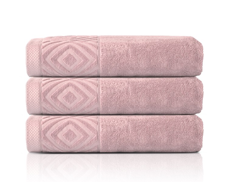 Ręcznik z Bordiurą 100x150cm 550g 100% Bawełna Paula Pink Detexpol
