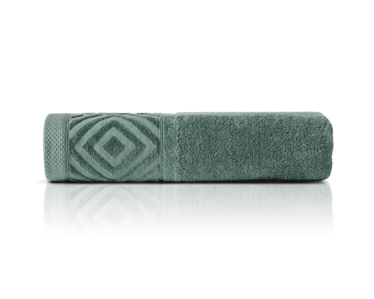 Ręcznik z Bordiurą 30x50cm 550g 100% Bawełna Paula Dark Mint Detexpol