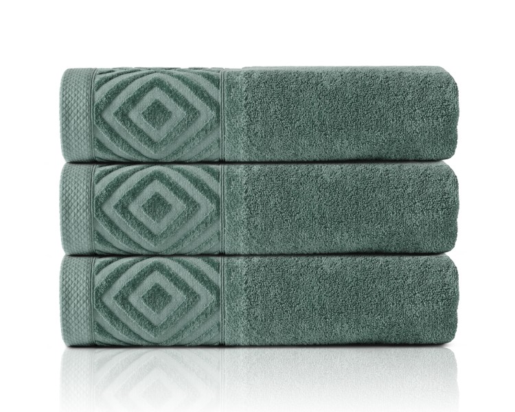 Ręcznik z Bordiurą 30x50cm 550g 100% Bawełna Paula Dark Mint Detexpol