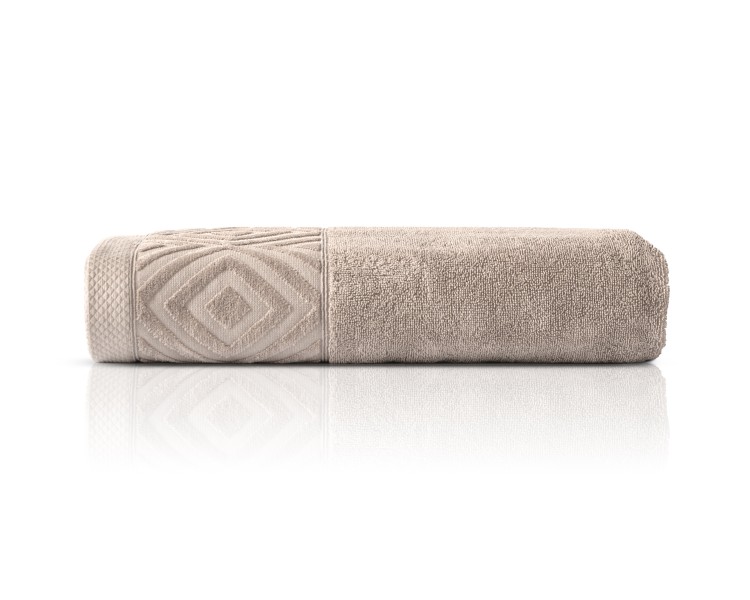 Ręcznik z Bordiurą 30x50cm 550g 100% Bawełna Paula Oyster Detexpol