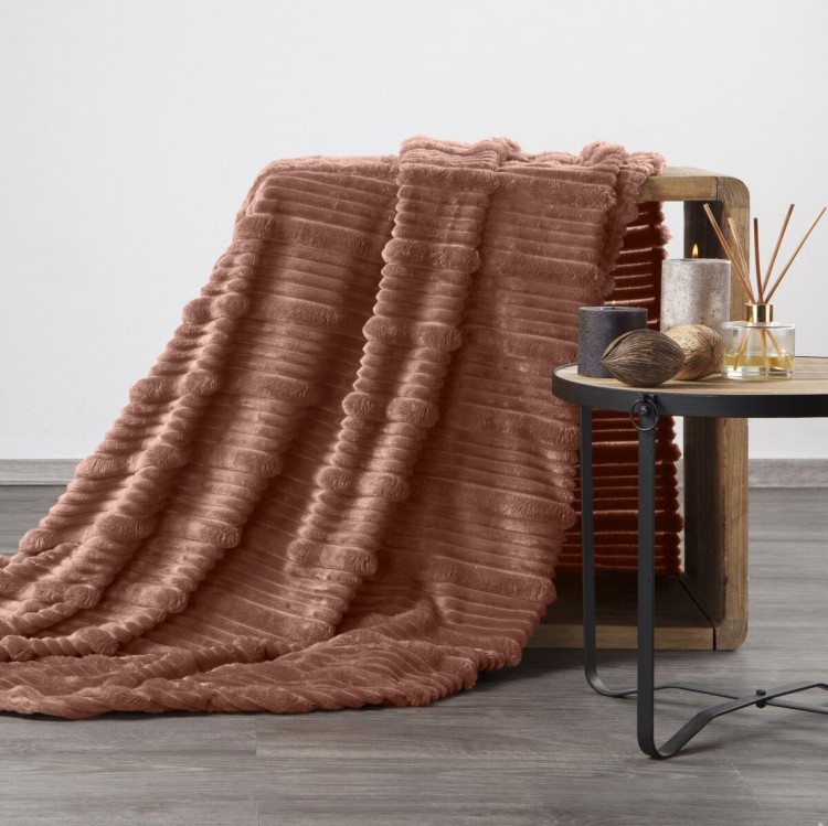 Koc Polarowy 220x200cm Nina Mocha Eurofirany