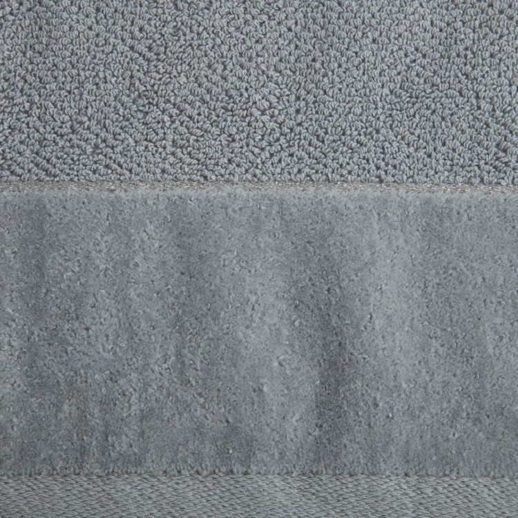 Ręcznik z Bordiurą 70x140cm 550g 100% Bawełna Aria Srebrny Eurofirany