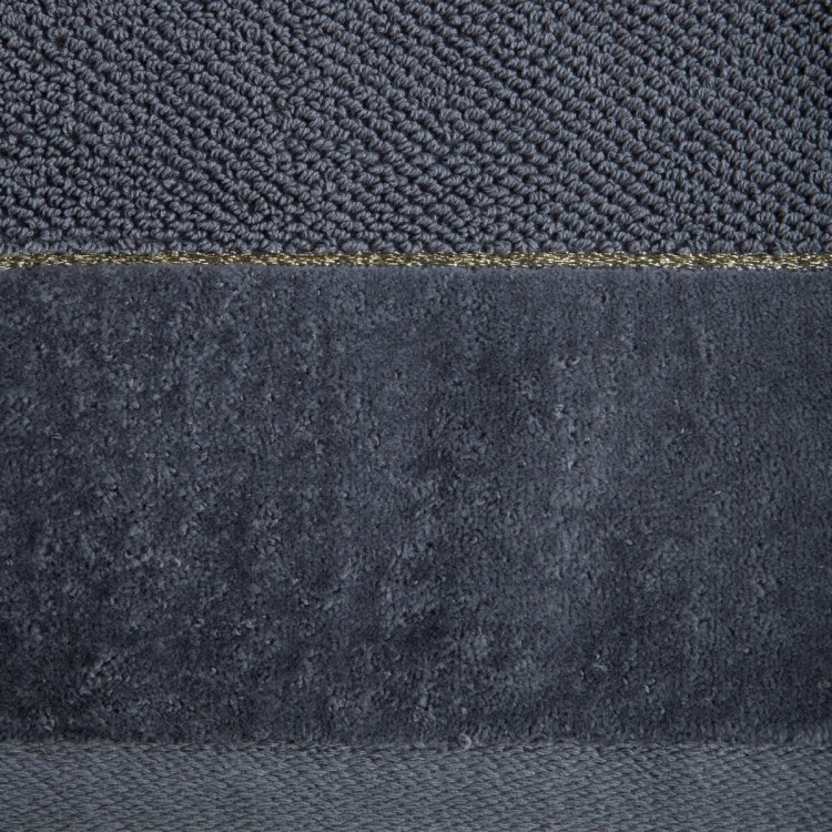 Ręcznik z Bordiurą 70x140cm 550g 100% Bawełna Aria Stalowy Eurofirany