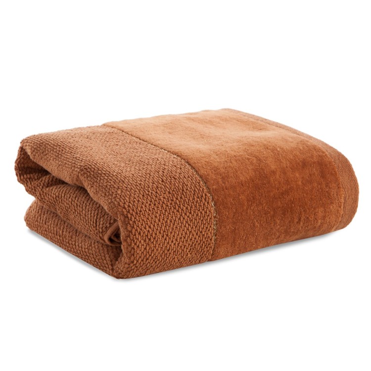 Ręcznik z Bordiurą 70x140cm 550g 100% Bawełna Aria Ceglasty Eurofirany