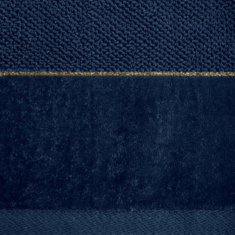 Ręcznik z Bordiurą 50x90cm 550g 100% Bawełna Aria Granatowy Eurofirany