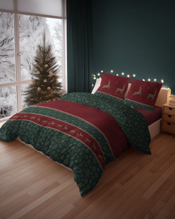 Pościel 220x200cm + 2 Poszewki 100% Bawełna 5817A Detexpol