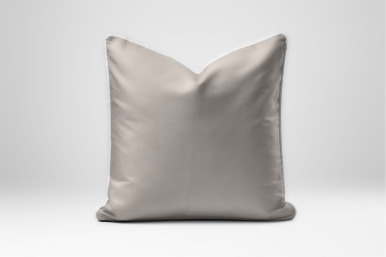 Poszewka 40x40cm Satyna 100% Bawełna Pure z Bizą Beżowa Detexpol