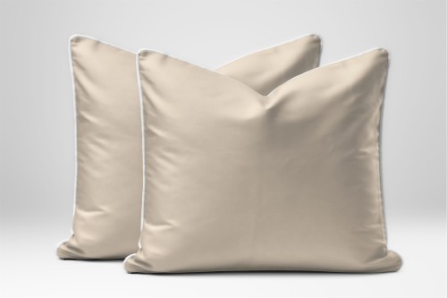 Poszewka 70x80cm Satyna 100% Bawełna Pure z Bizą PIASKOWY BEŻ Detexpol