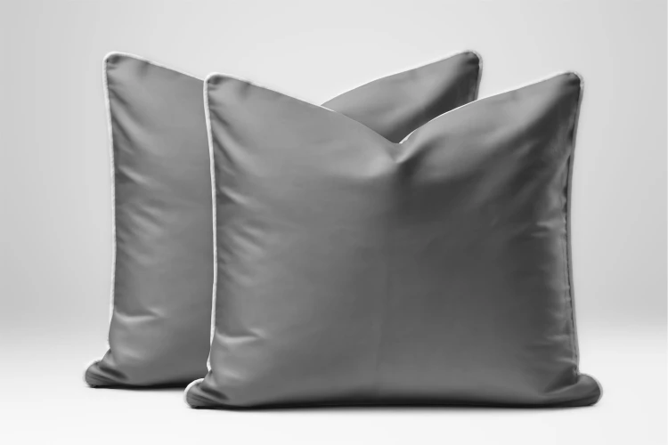 Poszewka 70x80cm Satyna 100% Bawełna Pure z Bizą Szara Detexpol
