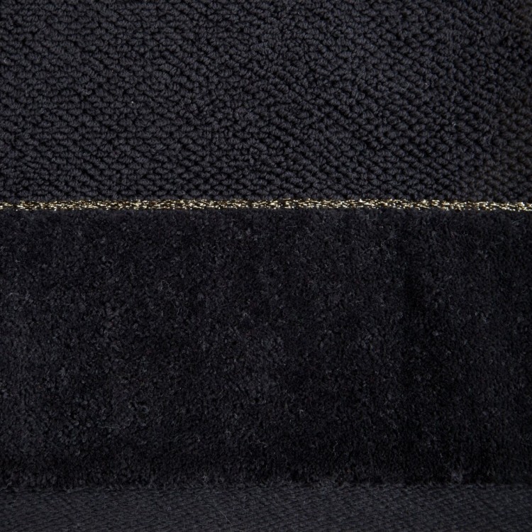 Ręcznik z Bordiurą 30x50cm 550g 100% Bawełna Aria Czarny Eurofirany