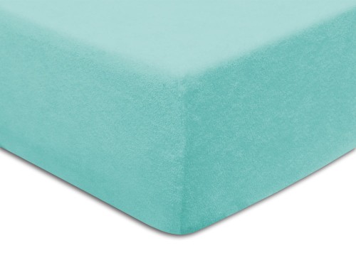 Prześcieradło z gumką 200x220 cm Miętowe Frotte Famitex