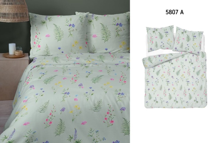 Pościel 160x200 + 2 Poszewki Satyna 100% Bawełna 5807A Detexpol