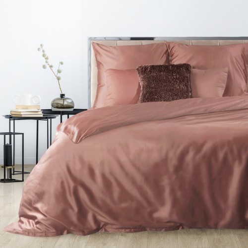 Pościel 220x200cm + 2 Poszewki 100% Satyna Bawełna Róż Eurofirany