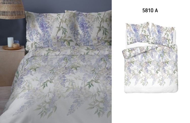 Pościel 160x200 + 2 Poszewki Satyna 100% Bawełna 5810A Detexpol