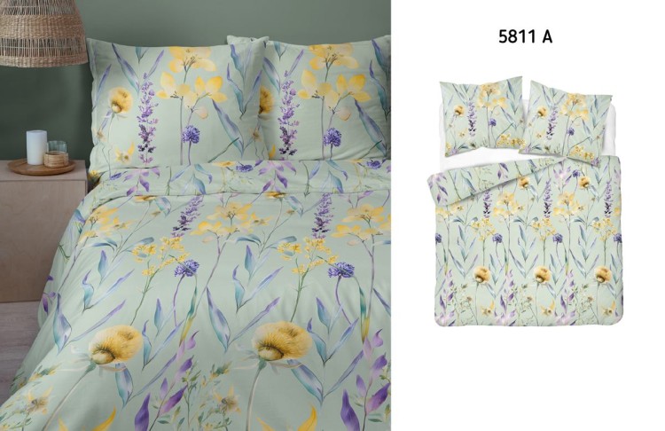 Pościel 160x200 + 2 Poszewki Satyna 100% Bawełna 5811A Detexpol