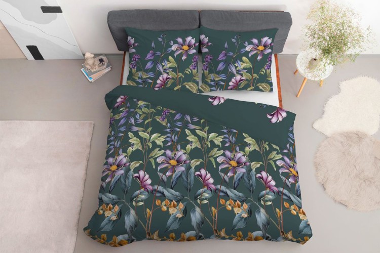 Pościel 220x200 + 2 Poszewki Satyna 100% Bawełna 5808A Detexpol